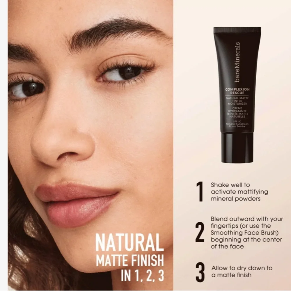 Bare Minerals Complexion Rescue Natural Matte Tinted Moisturizer 14 shades